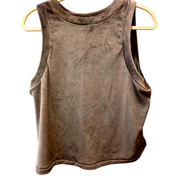 SKIMS Brown velour Cropped Tank Top Size XL NWOT - Picture 2 of 4